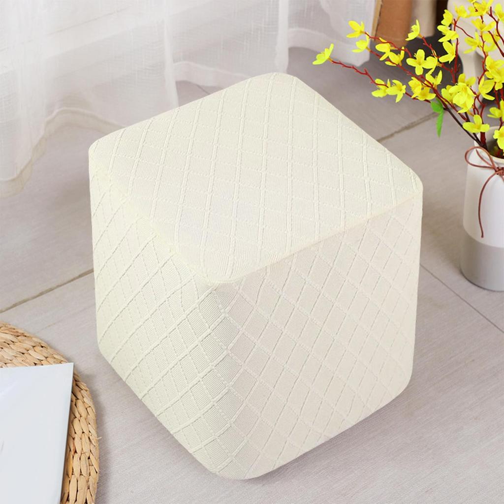 Stretch Ottoman Cover Stool Protector Ottoman Slipcovers for Living Room