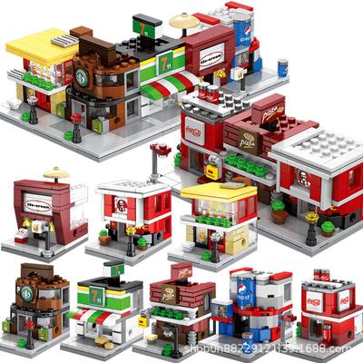Building Blocks Mini Street View Building Blocks Compatible Building Blocks Children's Educational Assembling Building Blocks