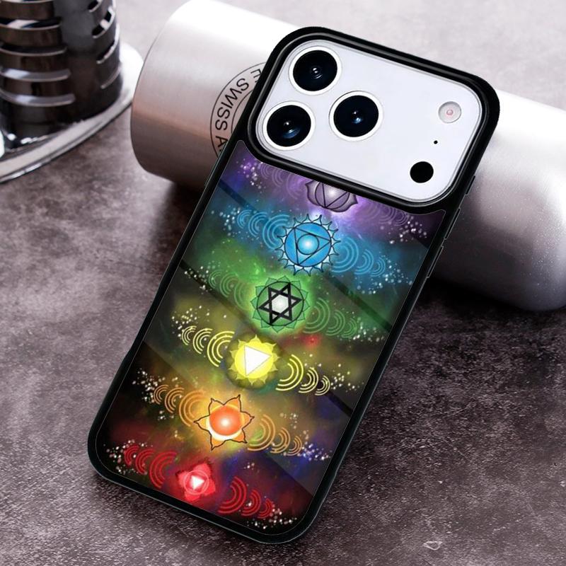 Mandala Chakra Yoga Phone Case for iPhone 17 16 15 Pro Max Air 14 13 12 11 Plus Shockproof Capa Cover