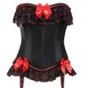 Women Lolita Clubwear Lace Up Boned Steampunk Corset Bustier Top Plus Size Overbust Party Costume