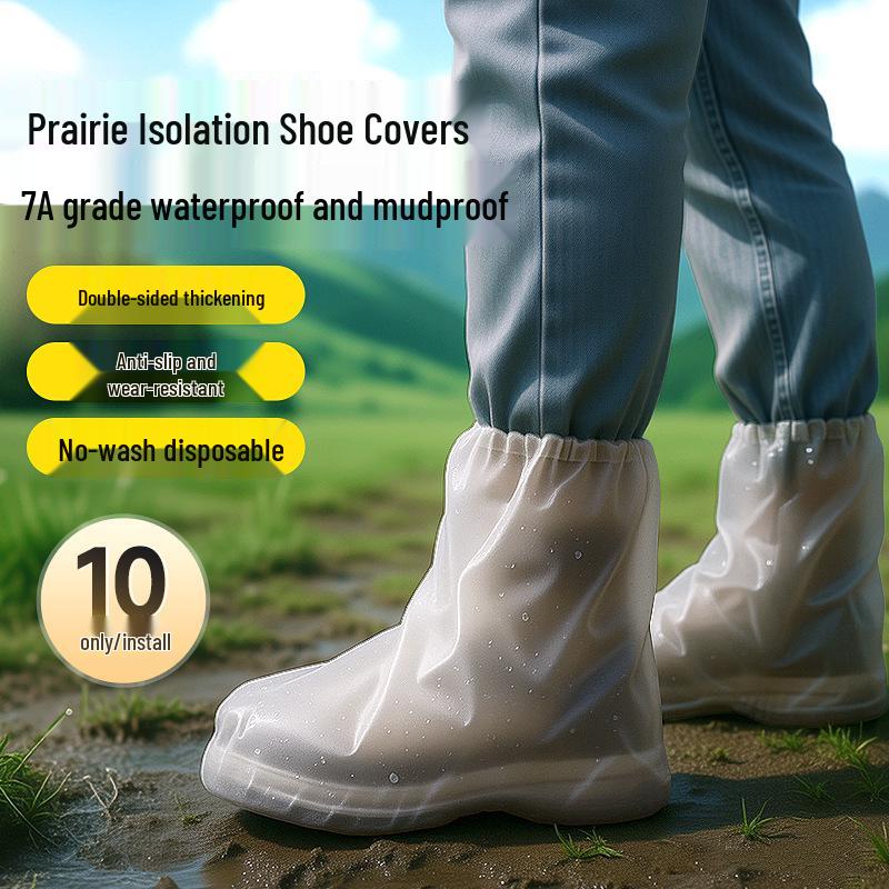 Grassland Disposable Non-Slip Shoe Covers: Anti-Dirt, Thickened, Wear-Resistant for Hiking & Mountaineering In Xinjiang