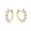 Gica Gema Korean Version Of The New Small Carat Row Diamond Temperament Light Luxury Fashion Moissanite Earrings Five Princess Series