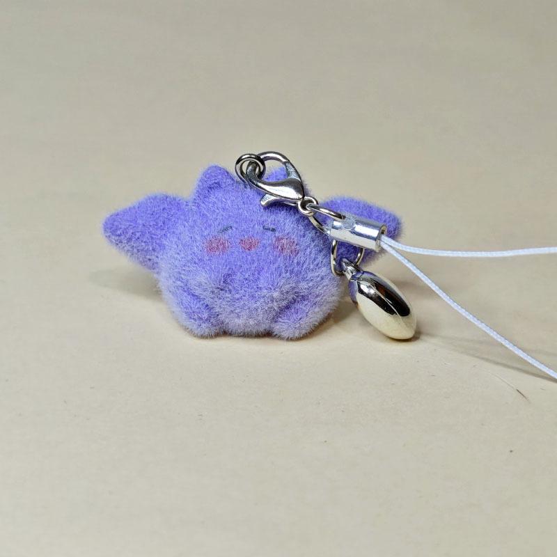 Halloween Flocked Mummy Ghost Phone Chain Charm Ins Style Phone Case Bag Camera Pendant