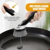 Creative Automatic Liquid Dishwashing Brush Non-Slip Cookware Cleaner Brush  Sink Cleaning