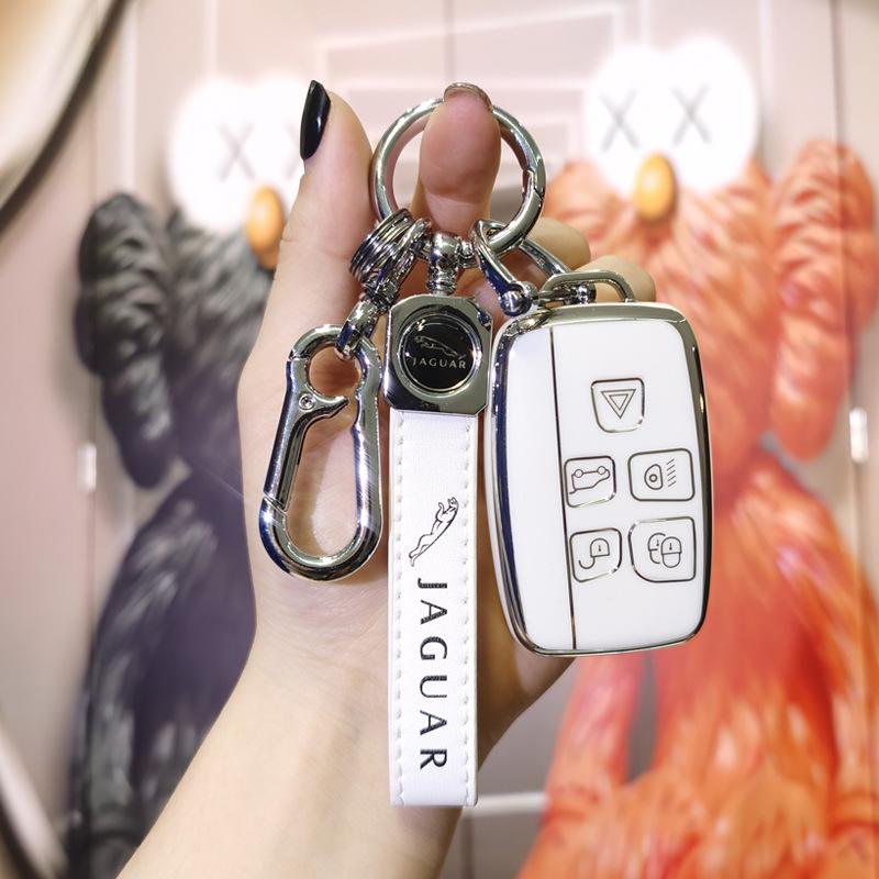 Jaguar Key Case for Men & Women: Fits XEL, XFL, F-Pace, XF, XE, XJ, F-Type.