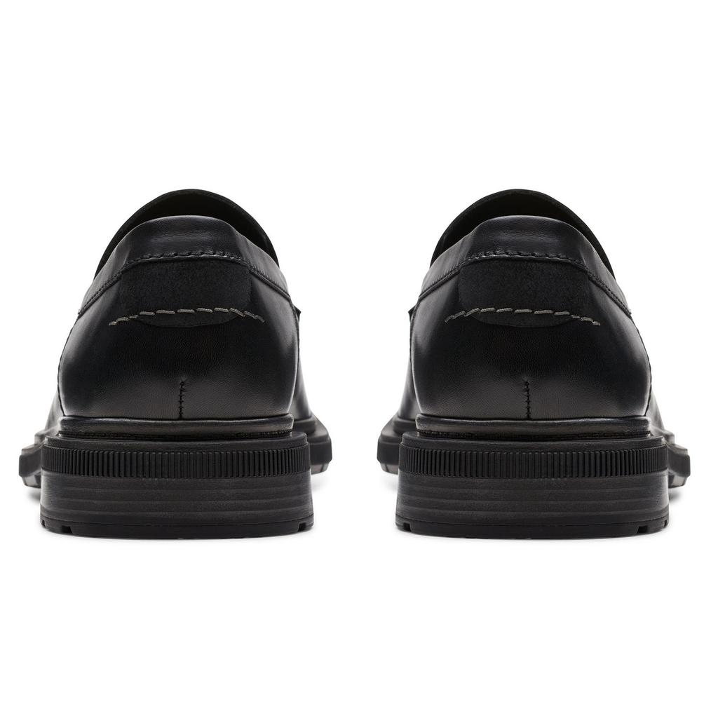 Clarks Leather Formal Business Round Toe Slip-On Simple Casual Shoes Men Shoes Black 261769297