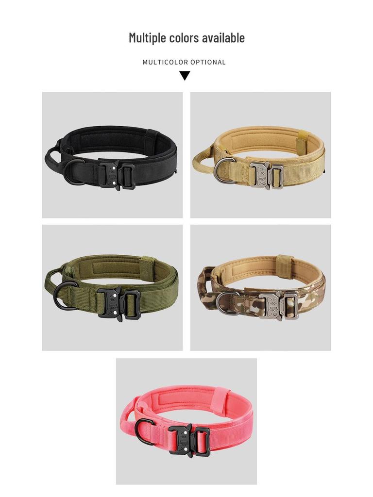 Tactical Anti-Burst Elastic Dog Collar & Leash for Medium To Large Dogs
