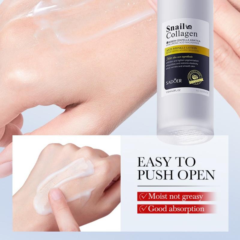 Snail Lotion 115ml SADOER Collagen Anti-Wrinkle Moisturizing Water Milk