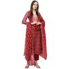 ANNI DESIGNER Women's Cotton Blend Straight Printed Kurta with Pant & Dupatta (DOREMI-RED-BHN_M_Red_Medium)