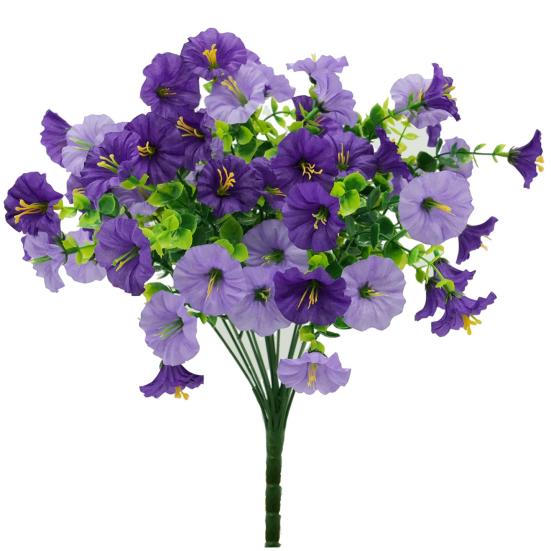 

Искусственный букет ипомеи, многоразовый набор искусственных цветов, реалистичные искусственные цветы ипомеи со стеблем для дома, свадьбы, гостиной, офиса, декора темно-фиолетового