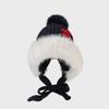 Women's Winter Retro Big Wool Collar Wool Hat Thick Ear Protection Knitted Hat