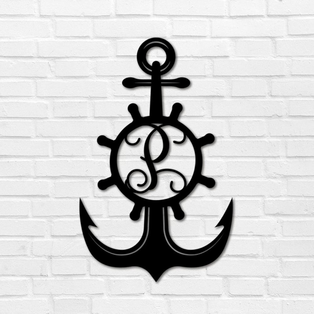 Custom Iron Letter Metal Wall Art Monogram Address Sign Retro Plaque Garage Patio Backyard Garden Decoration 12 Inch