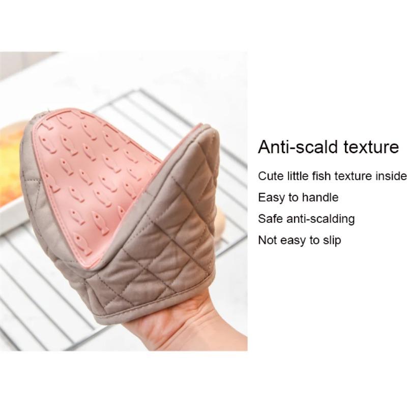 1PC Fish Shaped Silicone Anti Scald Oven Gloves Kitchen Silicone Gloves Tray Dish Holder Oven Gloves Multi-purpose Gloves