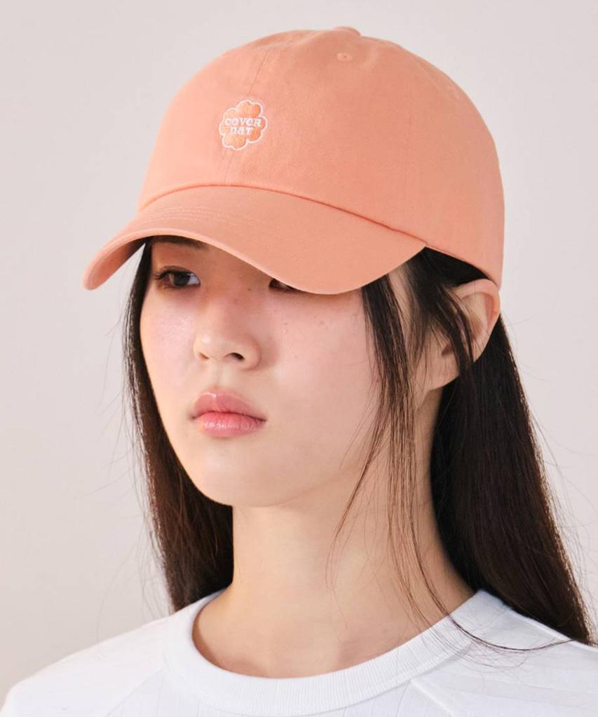 COVERNAT WOMAN Clover Heart Small Logo Ball Cap Coral
