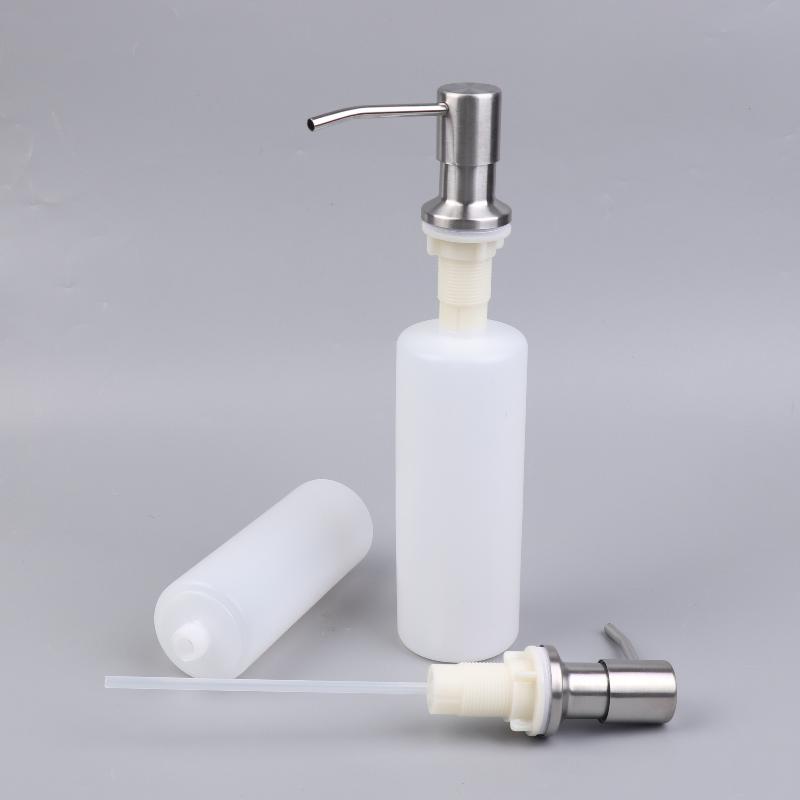 350/500ml Stainless Steel Sink Soap Dispenser Built In Hand Soap Dispenser Pump With Bottle Extension Tube Kit Kitchen Supplies