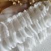 Durable 10cm Wide Chiffon Pleated Fabric 1m Three Layers Lace Fabric DIY Ruffled Lace Trims Apparel Curtains Sewing Decor