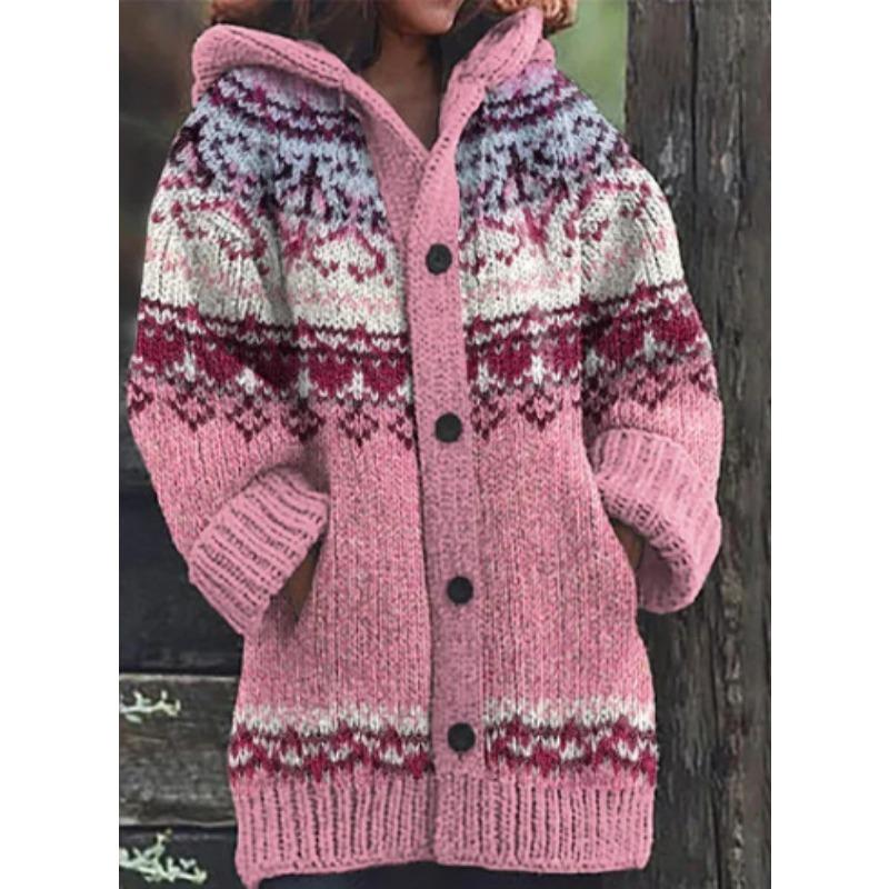 S-5XL for 2025 New 3D Printed Autumn and Winter Jacket Thickened Hooded Cardigan Sweater