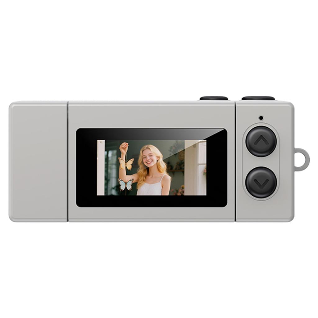 LK030 Thumb Keychain Camera 180° Flip Selfie Screen with Flashlight Multiple Filters Very Small Camcorder Audio Video Recorder