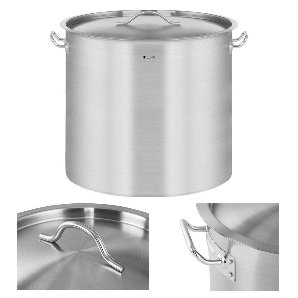 Gastronorm pot with lid, stainless steel, for induction cooker, 50 L