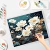 RUOPOTY Modern Painting By Numbers For Adults Coloring On Numbers White Flower Gift Picture Drawing Paint Kit Diy Crafts