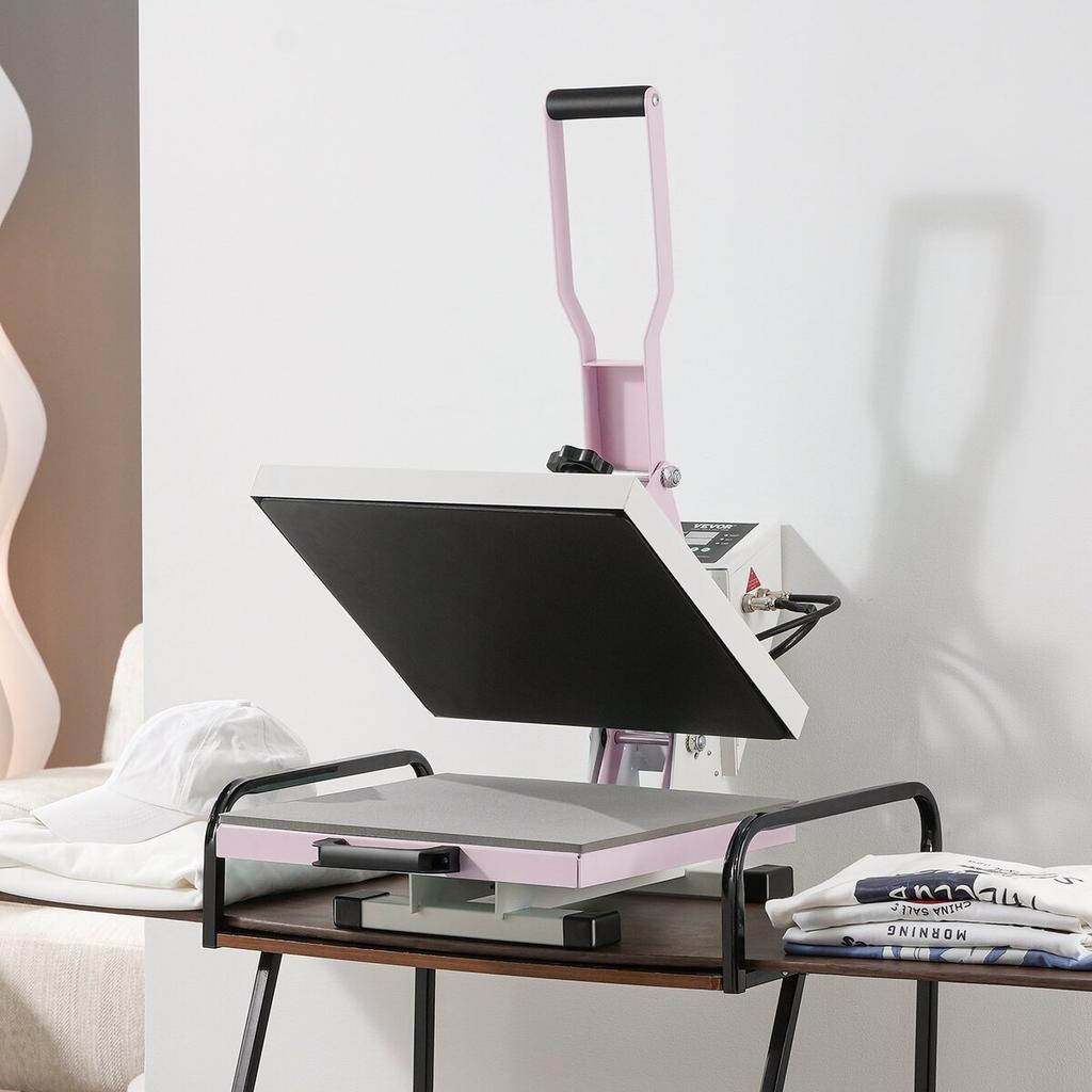 Heat Press Machine 15x15 In Slide Out Heat Transfer Machine T-Shirts Pink