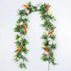 Easter Garland Artificial Spring Greenery Garland with Pastel Eggs Carrots Flowers for Farmhouse Indoor Mantle Fireplace Home Decor