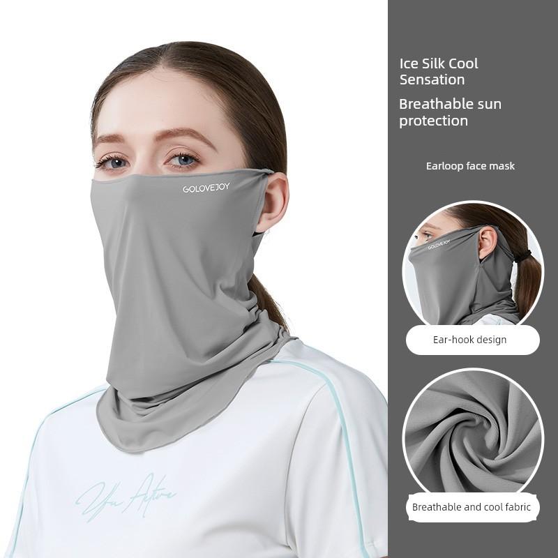 Running Sun Protection Mask, Full Face Uv Protection, Ice Silk Face Towel, Men's Neck Gaiter, Women's Neck Scarf, Summer Cycling Sunshade Headscarf