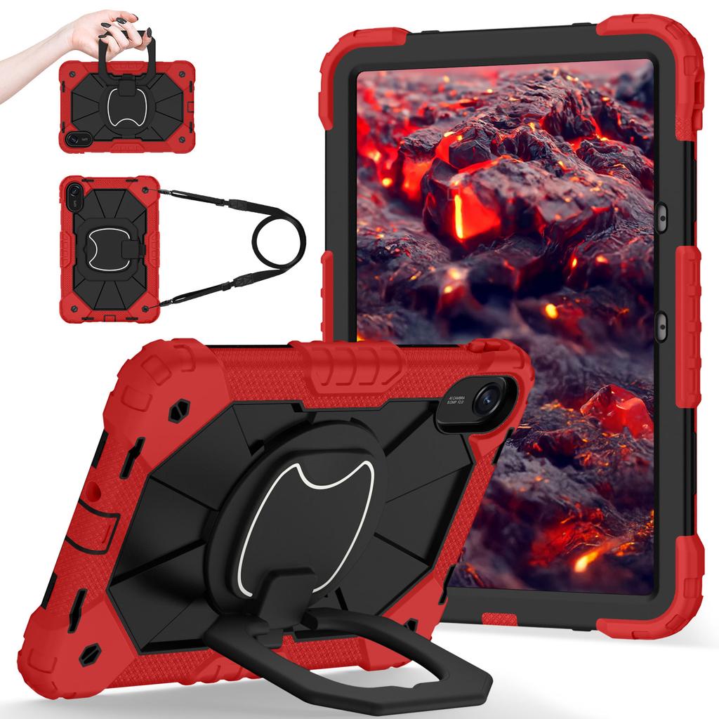 Hybrid Stand Case for Xiaomi Redmi Pad 2 2025 11.0 Inch 25040RP0AG 25040RP0AI 360 Rotating Handle Grip Cover with Shoulder Strap
