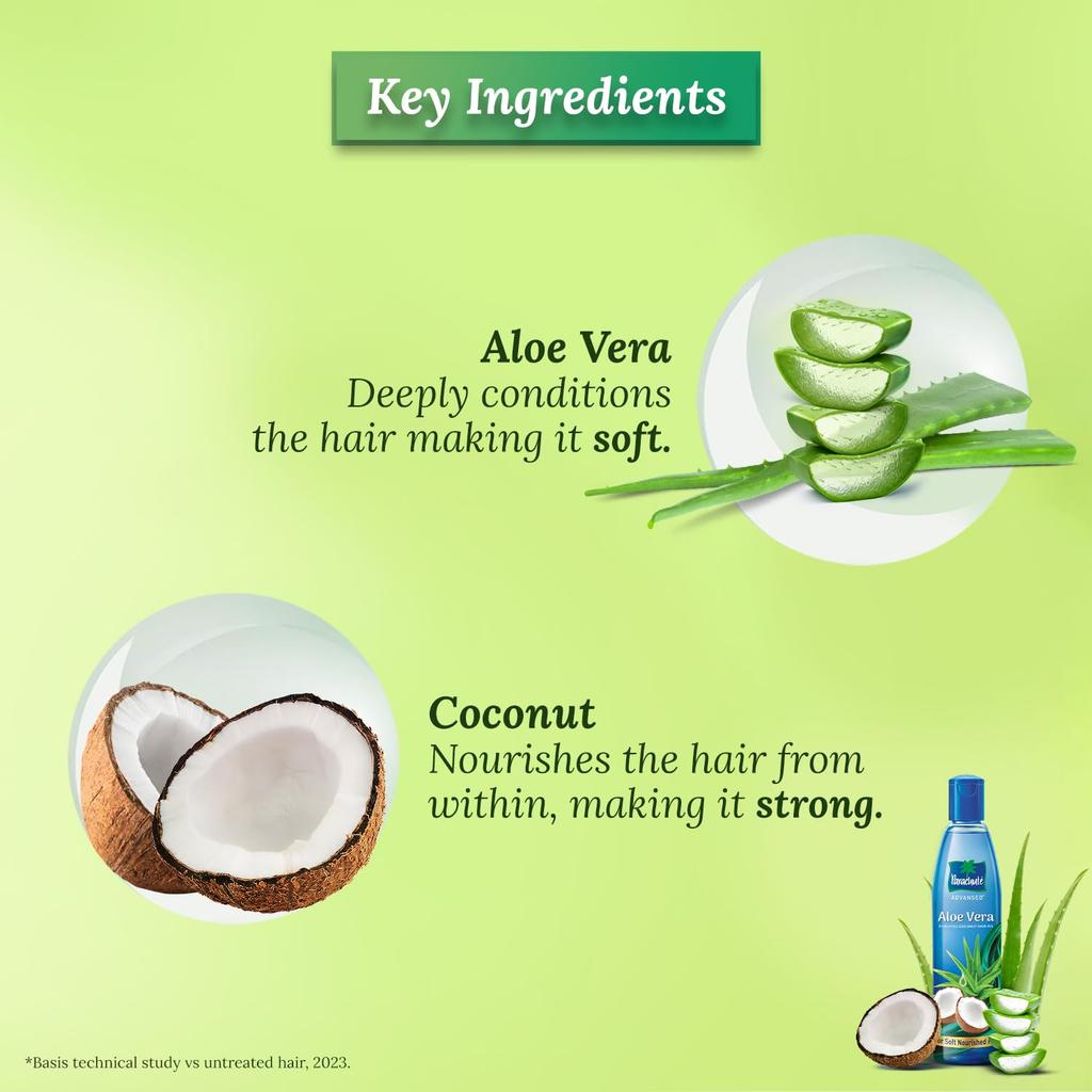 Parachute Advansed Aloe Vera Coconut Hair Oil 250ml For Soft Frizz Free Hair Daily Use Nourishing Non Sticky Conditioning Care