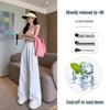 2025 Women's Summer Yamamoto Bow Wide-Leg Pants: Loose, Straight-Leg, Casual Fit for Petite Sizes 145-150