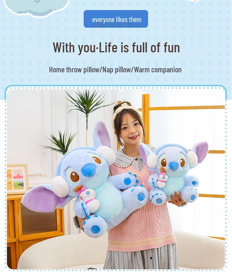 Muñeca de Almohada de Peluche de Punto de Niña de Dibujos Animados Regalo de Cumpleaños