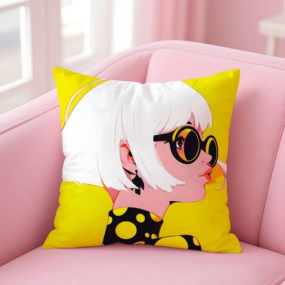 

Yayoi Kusama Minimalism Pillow Case Pattern Printed Pillowcase for Living Room Sofa Cushion Cover & Bedroom Decor 12x12Inch