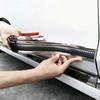 1Pcs Car Styling Door Sill Protector Carbon Fiber Moulding Strip Trim Front Bumper