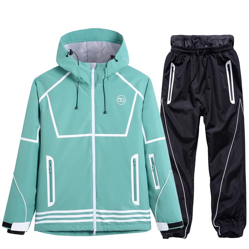 Winter Ski Suit Set: Waterproof, Windproof, Thickened Snowboard Outfit for Men & Women