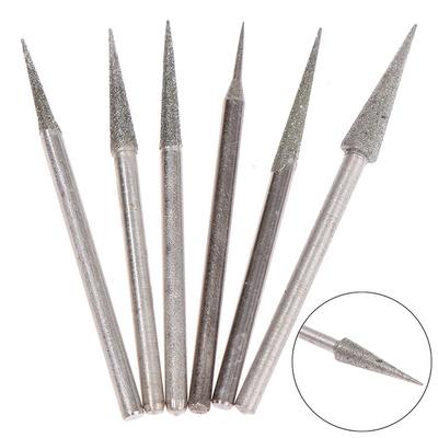 Diamant Schleifkopf Bit 10 Stück D Nadel Schnitzwerkzeug für Glas Jade Stein
