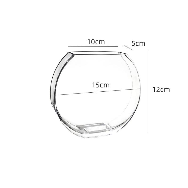 Ручная работа Минималистичная прозрачная стеклянная ваза для элегантных цветочных композиций