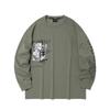 INTERCREW Label Lettering Mix Long-Sleeve T-Shirt D Beige Ita1Tr01Ade