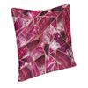 Roze Fuchsia Witte Agaat Gouden Geometrische Driehoeken Kussensloop 40x40 cm voor Bank Luxe Kussenhoes Vierkante Kussensloop