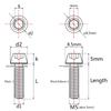 Titanium M5x20mm with Washer Allen Hex Tapered Bolts Screw for Bicycle Stem Pack of 6 (Colorful)