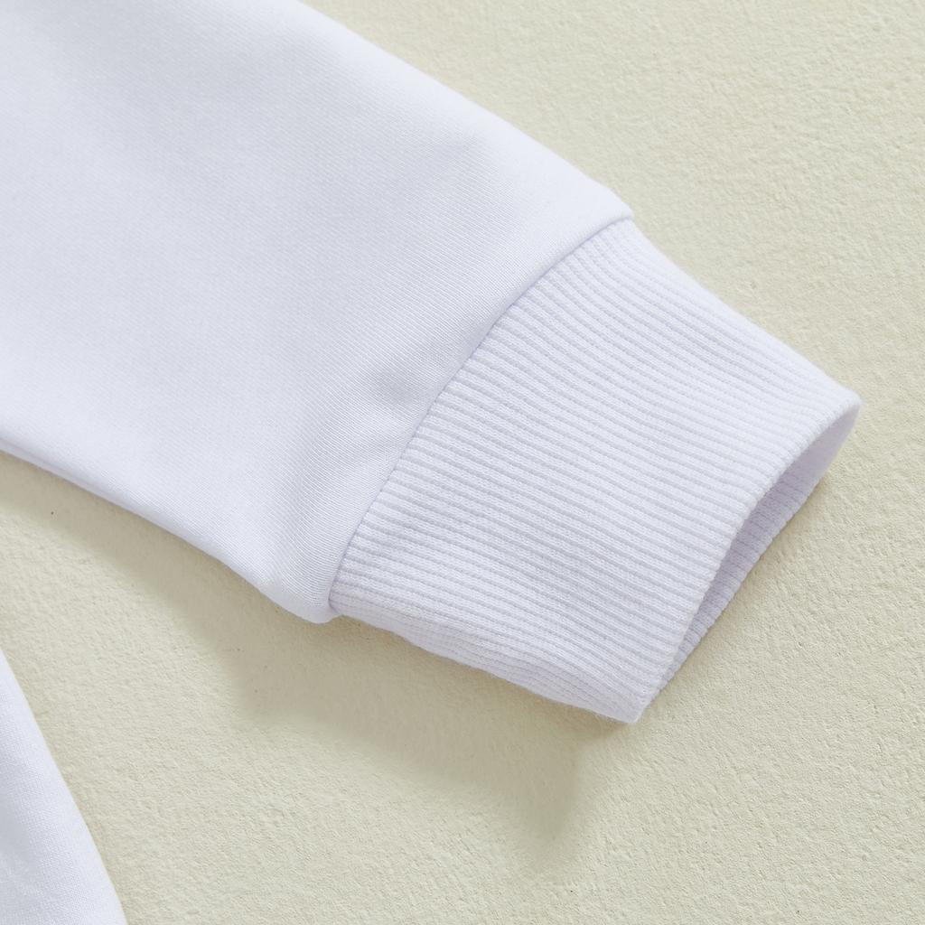 Baby Valentinstags-Outfit Entenstickerei Langarm-Sweatshirt und Elastische Hose Set für Neugeborene Säuglingskleidung