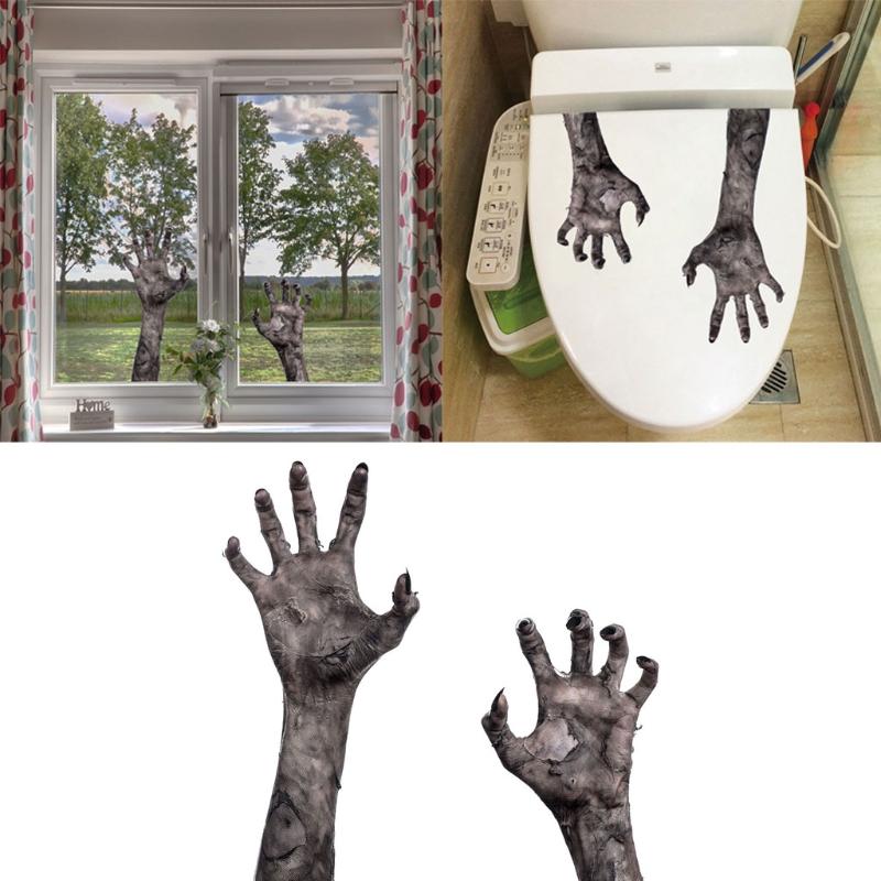 Creative Halloween Window Stickers PVC Decals Scary Automobile Exterior Deco