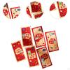 6 Pieces Chinese Lunar Year Red Envelopes Pockets Snake Hong Bao Gifts Spring Festival