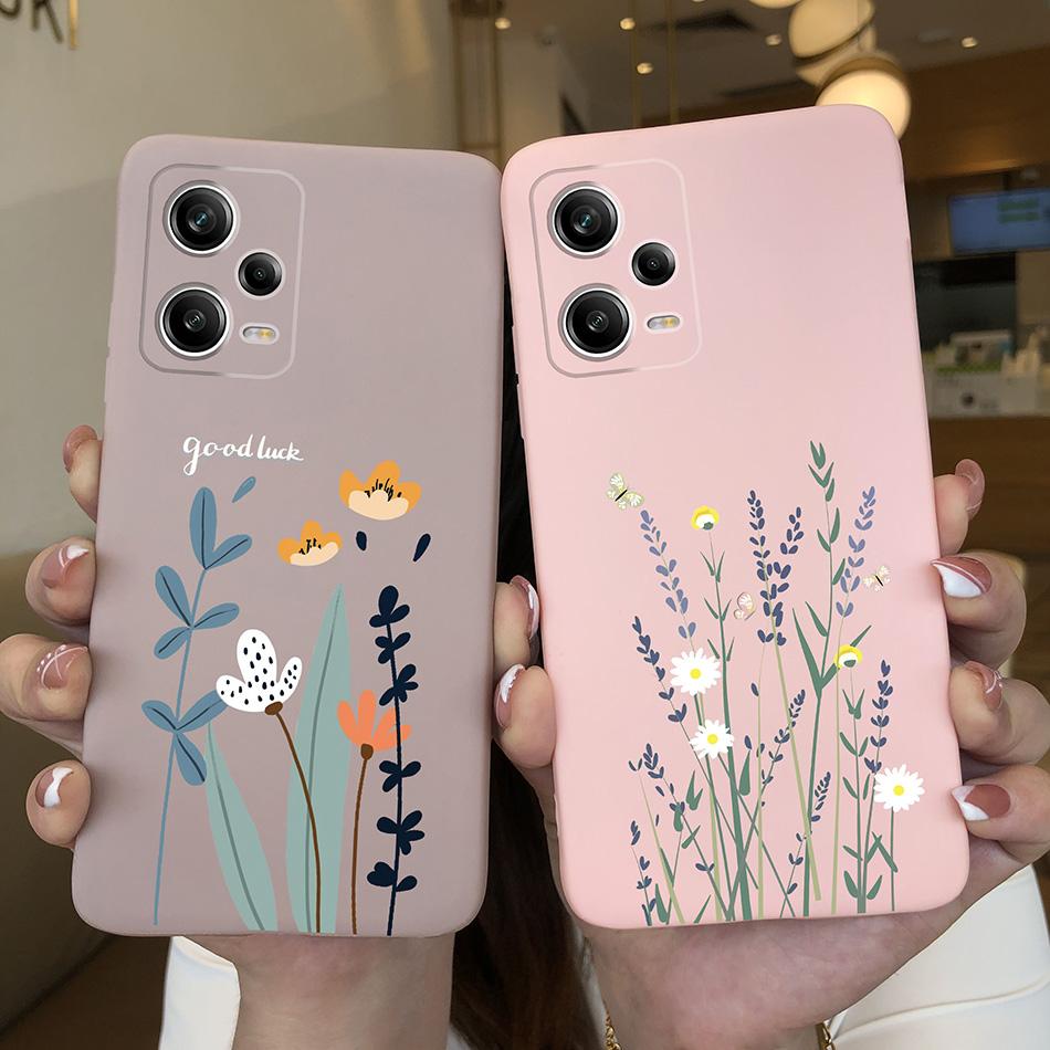 For Xiaomi Redmi Note 12 Pro+ Plus 5G Phone Case Love Heart Girl Silicone Matte Shockproof Cover For Redmi 12Pro + Funda Bumper