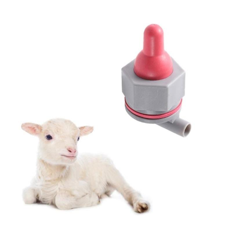 Animal Pacifier 1 Set with Stable Base Leak-Proof Sheep Lamb Milk Nipple for Professional Farm Feeding Supplies