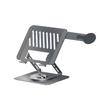 Metal Laptop Stand 360° Rotating Foldable with Magnetic Phone Holder, Adjustable Height Ergonomic Desk Mount for Tablet PC