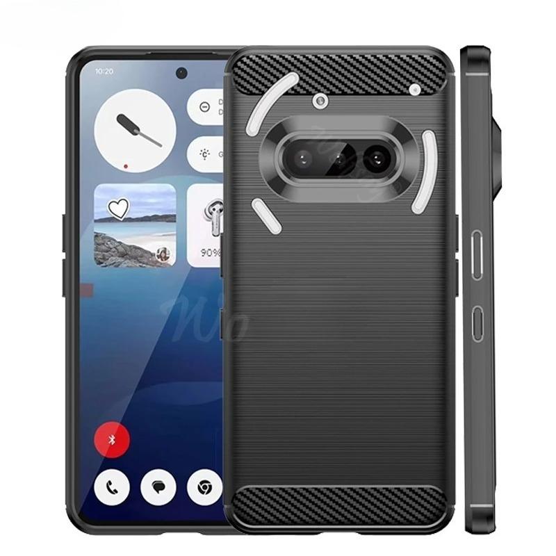 For Nothing Phone 3a Case Anti-knock Soft Silicone Carbon Fiber Back Cover Nothing Phone 3a Pro Case For Nothing Phone 3a Case