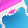 Dollhouse Miniature Furniture Chair Sofa Armchair - White and Shocking Pink for Doll