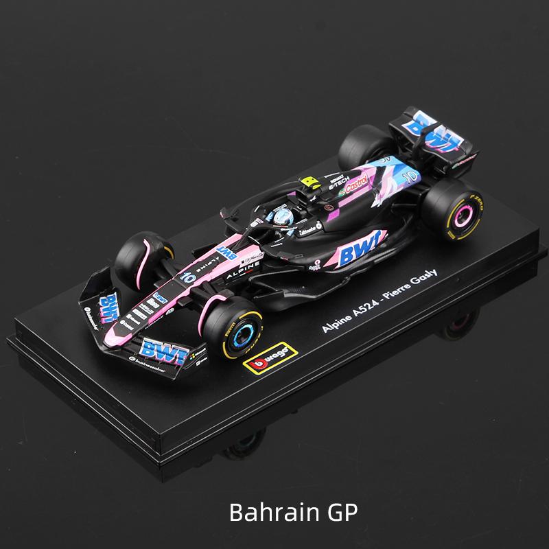 

Ббураго 1:43 2024 Модель F1 з шоломом, сплав, мініатюра, лита, гоночний болід Формули, іграшка MCL38 W15 SF24 RB20 A524