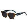 New Unisex Fashion Myopia Sunglasses with Black-Gray Lenses UV Protection Women's Retro Oversized Prescription Glasses -3.5-4.0