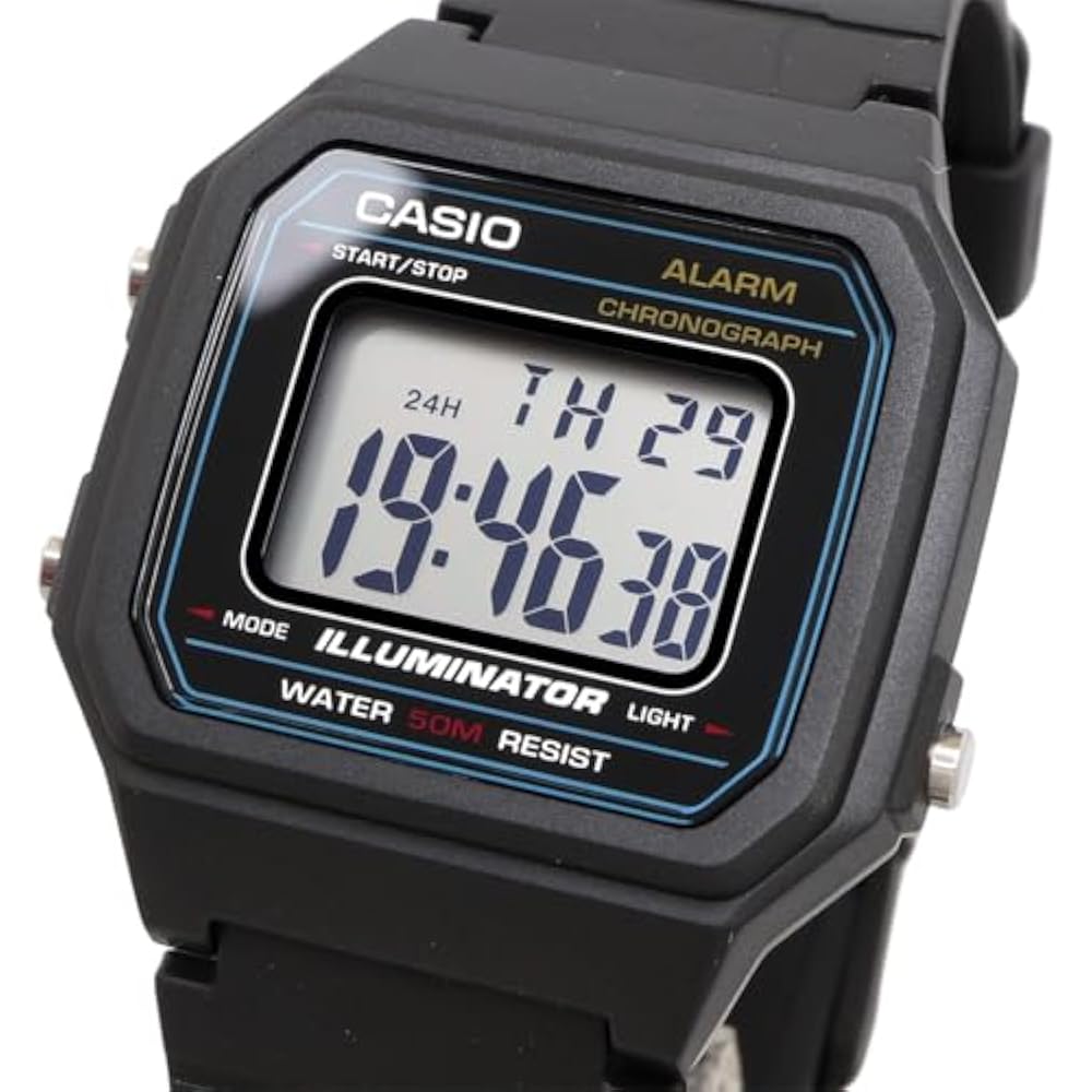 [CASIO Standard Digital Men's Watch W-217H-1AV Black Overseas Model [Parallel Import].